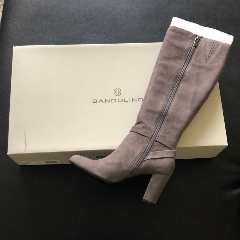 Bandolier Dark Grey Suede Boots - Picture 1 of 1